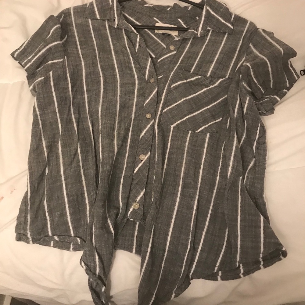 Stripped grey shirt
